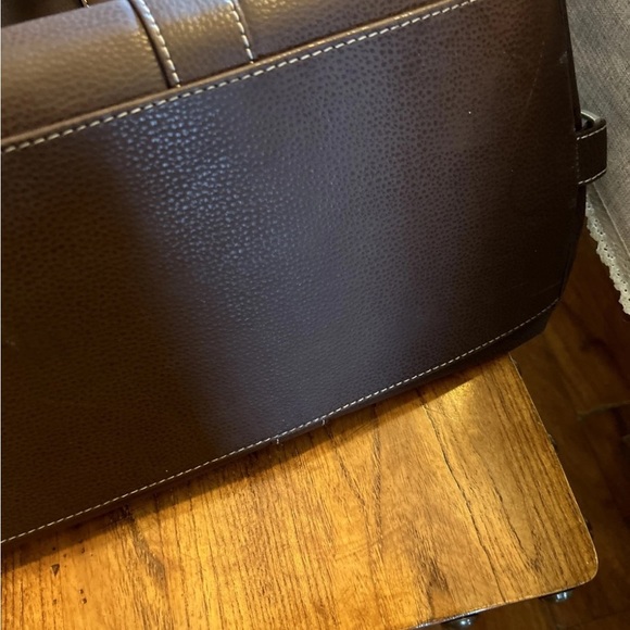 Barrington Brown Vegan Leather Men's Captains Duffle Bag EUC!! - Picture 12 of 16